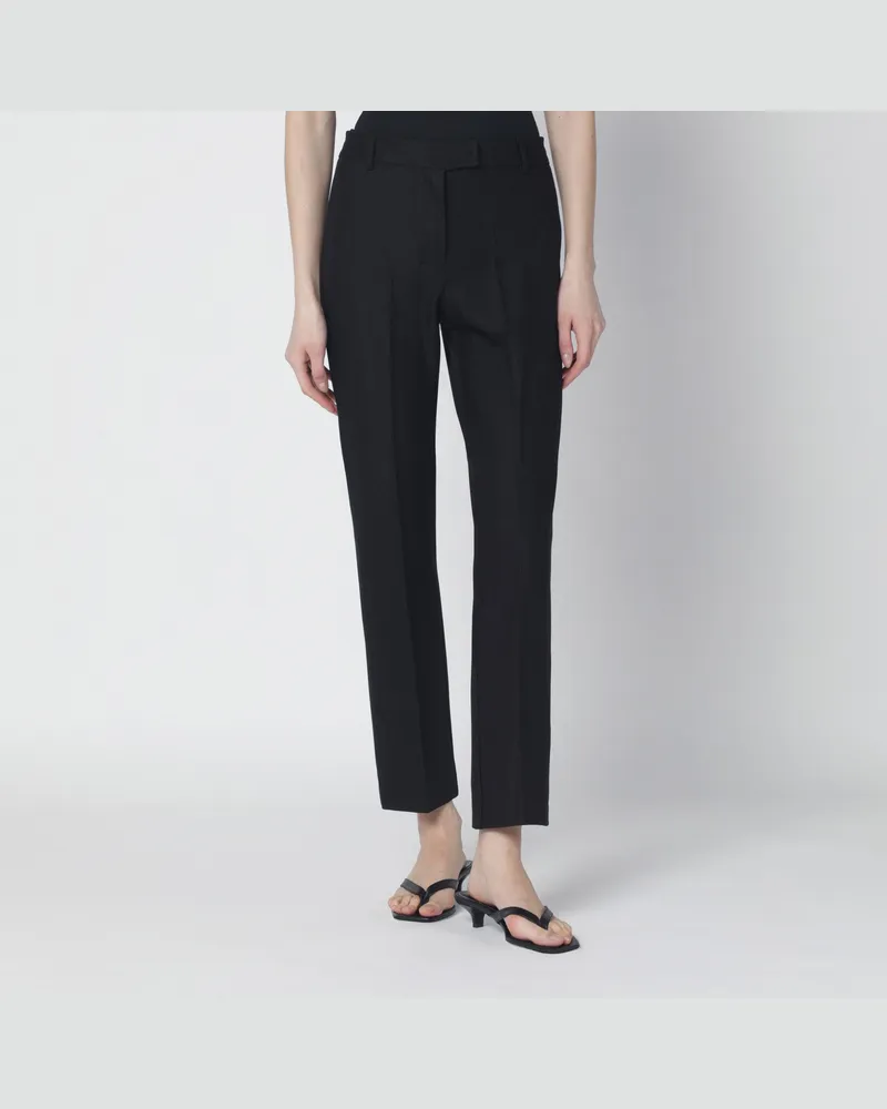 Max Mara Schwarze Hose aus Baumwollmischung Black