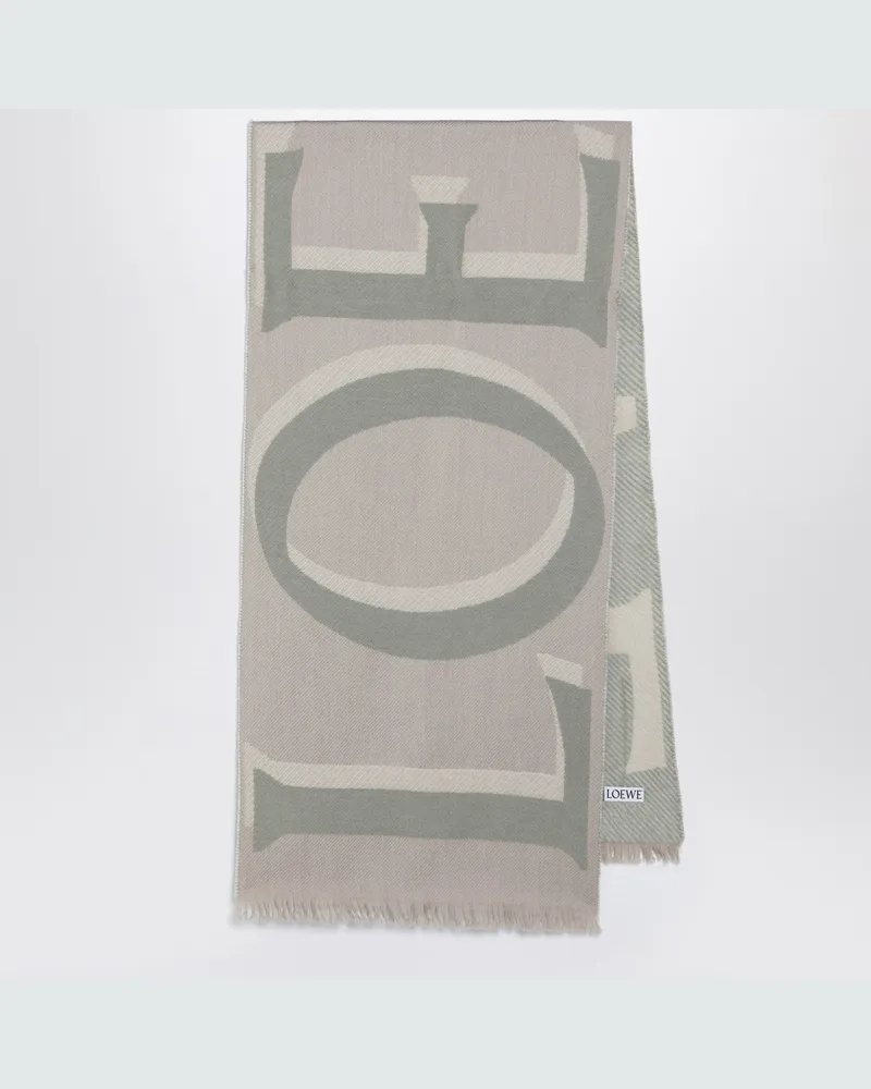 Loewe Beiger Schal aus Wolle und Kaschmir Beige