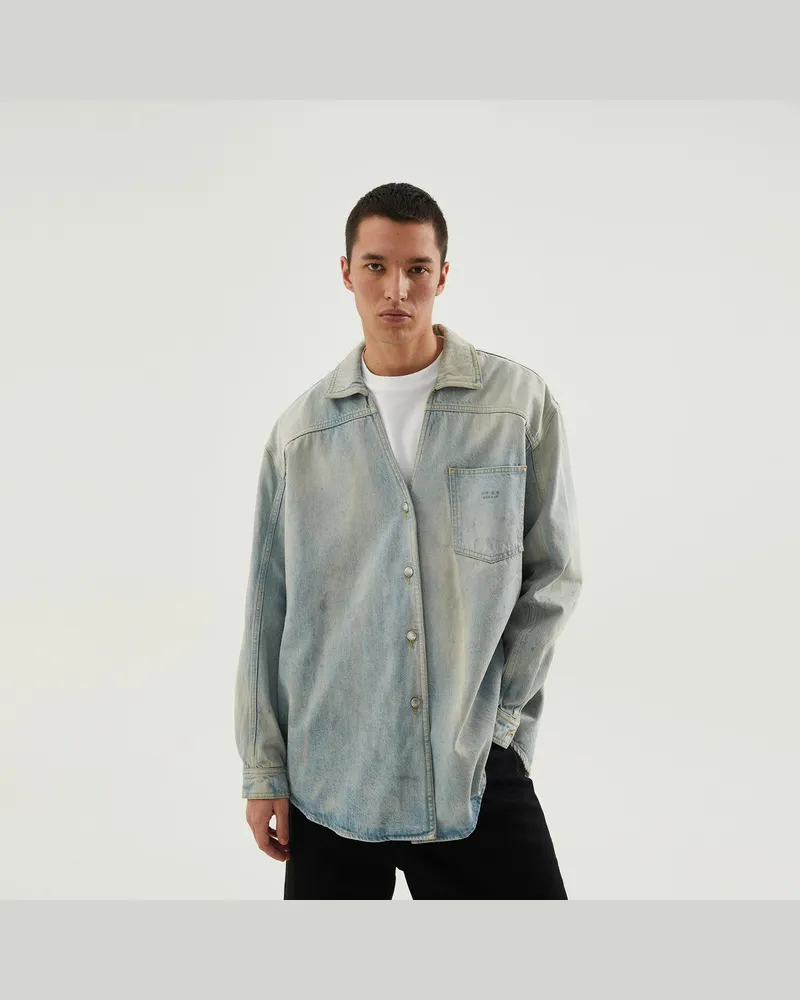 1989 STUDIO Hellblaues Denim-Overshirt Light