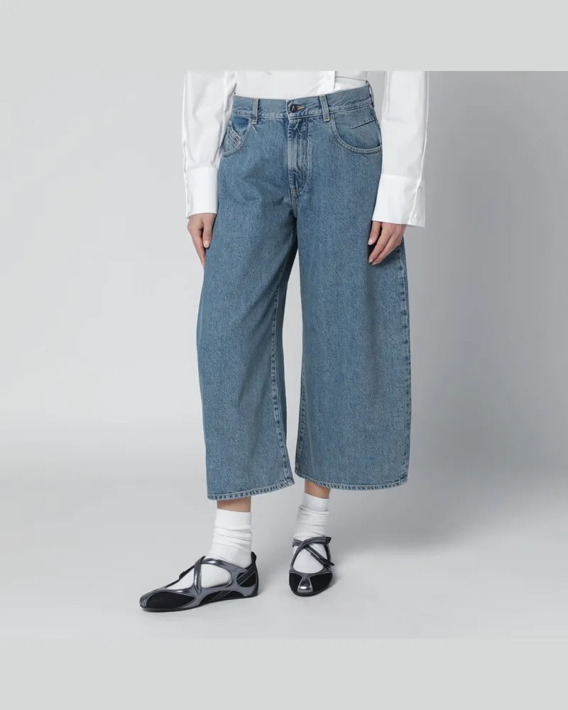 ATTICO Hellblaue Cropped-Jeans Blau