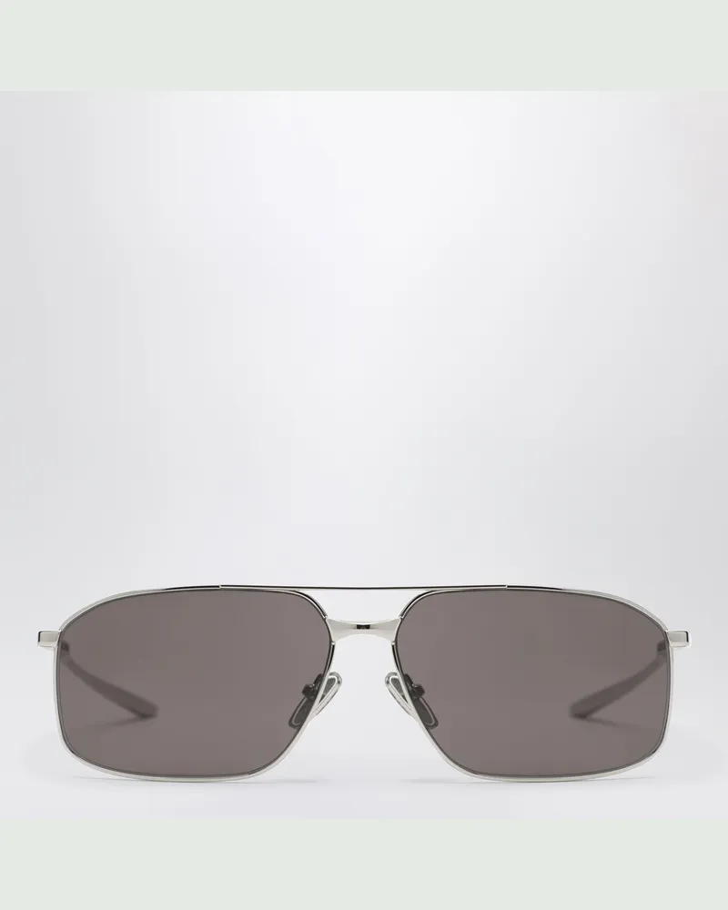 Balenciaga Rechteckige Sonnenbrille Silver/Black Black