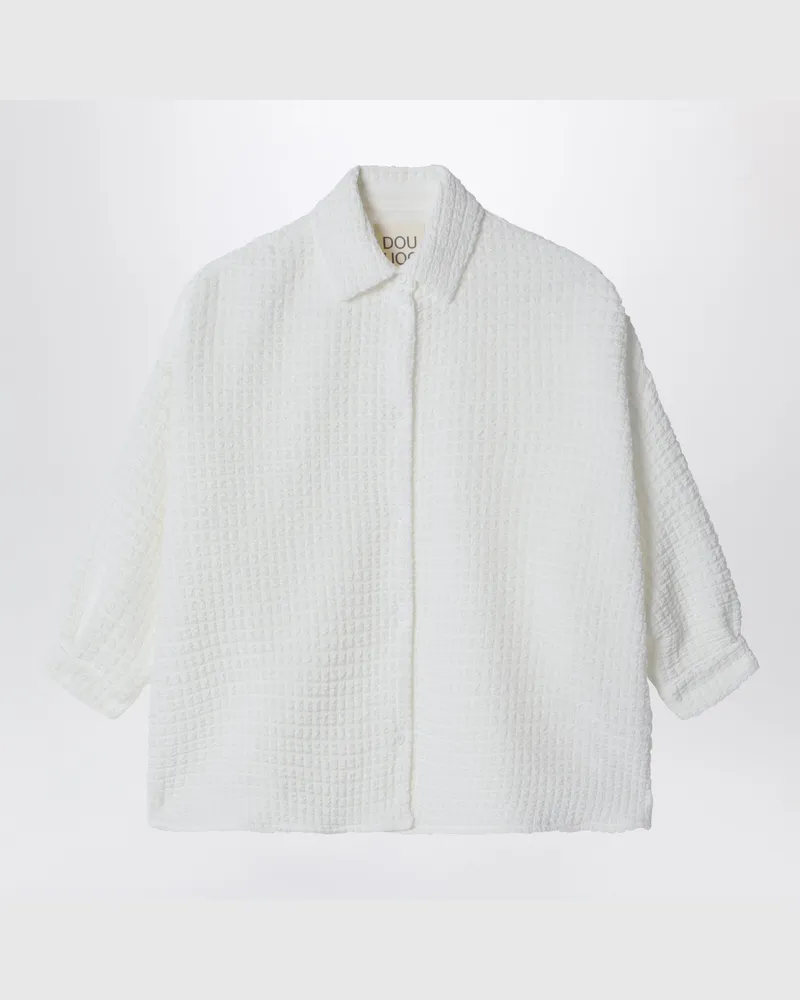 DOUUOD Aneto weißes Hemd aus strukturiertem Stoff White