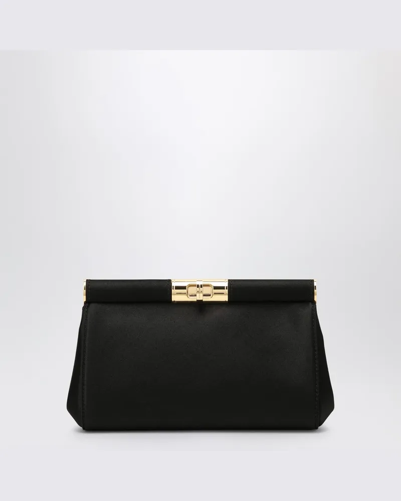 Dolce & Gabbana Kleine schwarze Schultertasche Marlene Schwarz