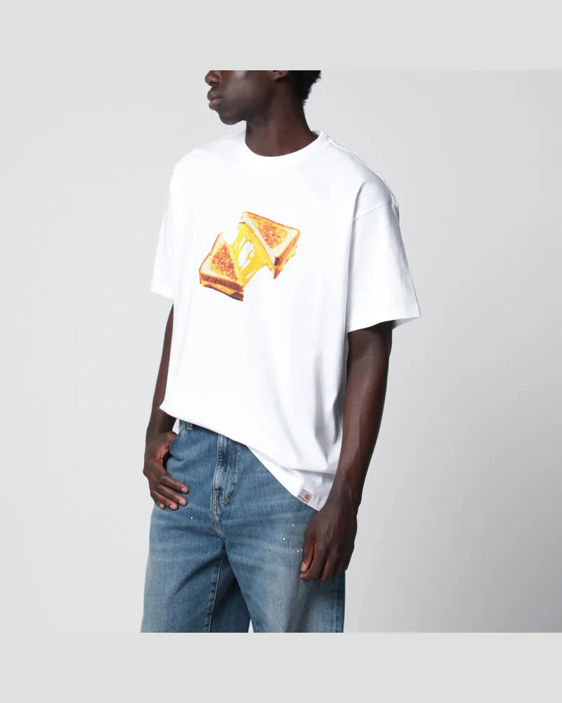 Carhartt WIP T-Shirt S/S Cheese Toast aus Bio-Baumwolle in Weiß White