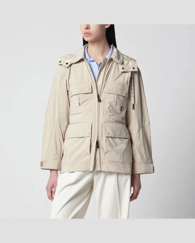 Moncler Hellbeige Nimba-Jacke mit Kordelzug Beige