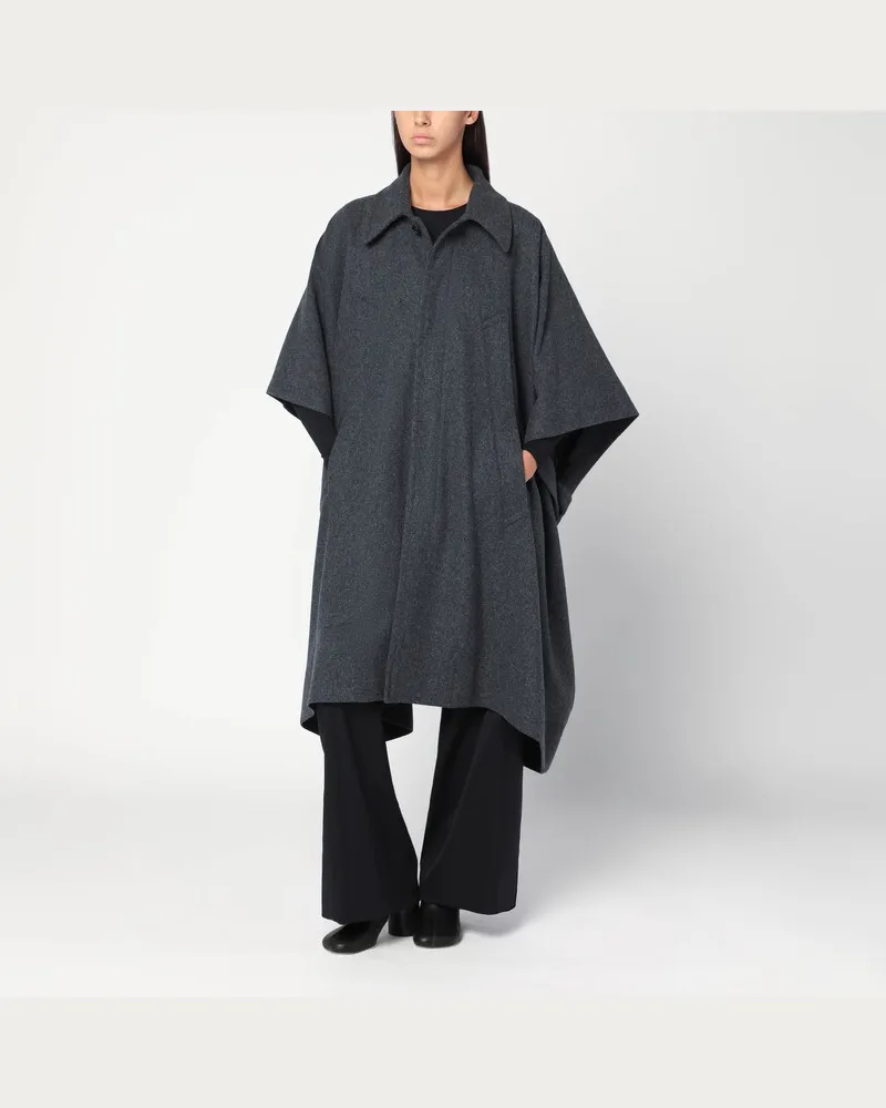 Maison Margiela Langer grauer Umhangmantel Grau