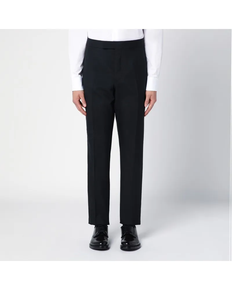 Thom Browne Schwarze Hose aus einer Wollmischung Schwarz