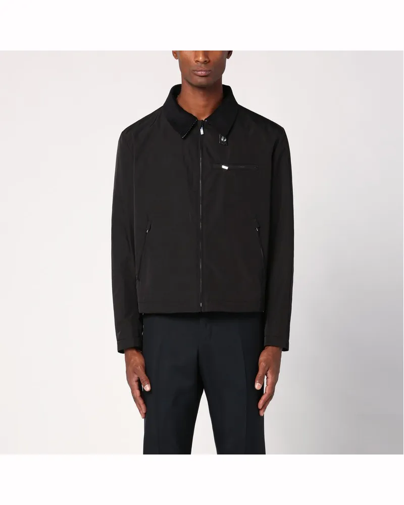 Thom Browne Schwarze Jacke mit dreifarbigem Detail Schwarz