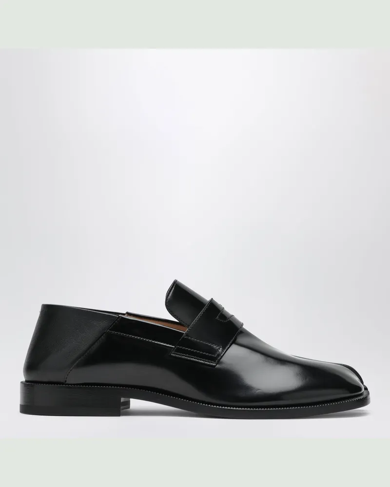 Maison Margiela Tabi-Loafer aus schwarzem Leder Black