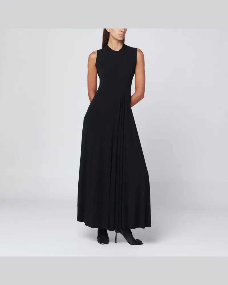 Balenciaga Schwarzes ärmelloses langes Kleid 