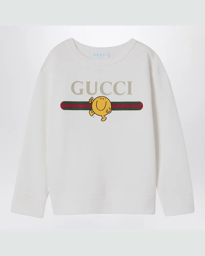 Gucci Weißes Sweatshirt mit Logo-Print 
