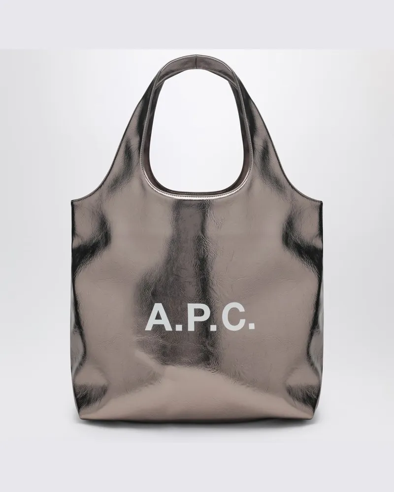 A.P.C. Ninon metallische silberne Tragetasche Grau