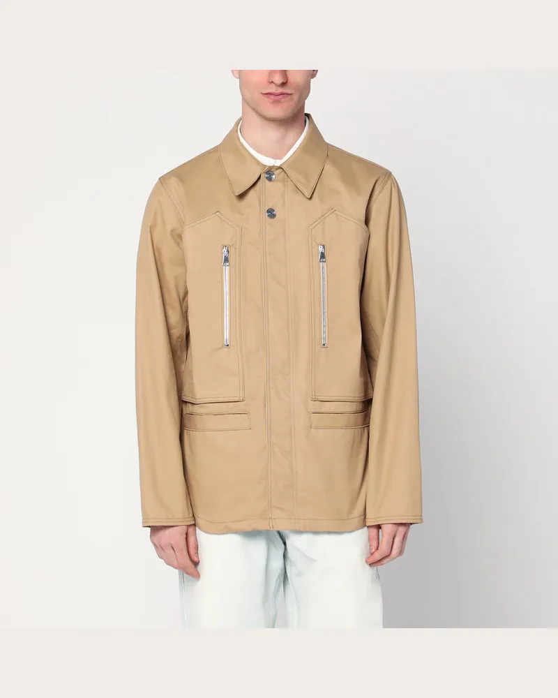 Namacheko Beiges Overshirt aus Baumwolle 