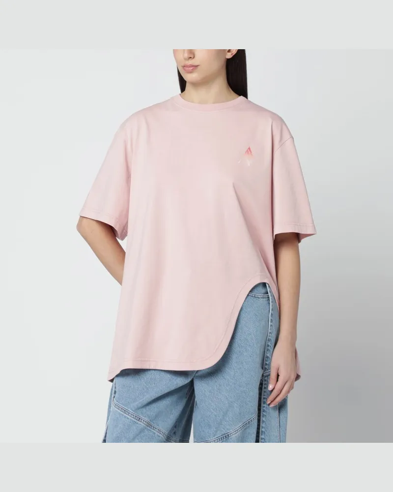 ATTICO Rosa T-Shirt mit Rückendruck Rosa