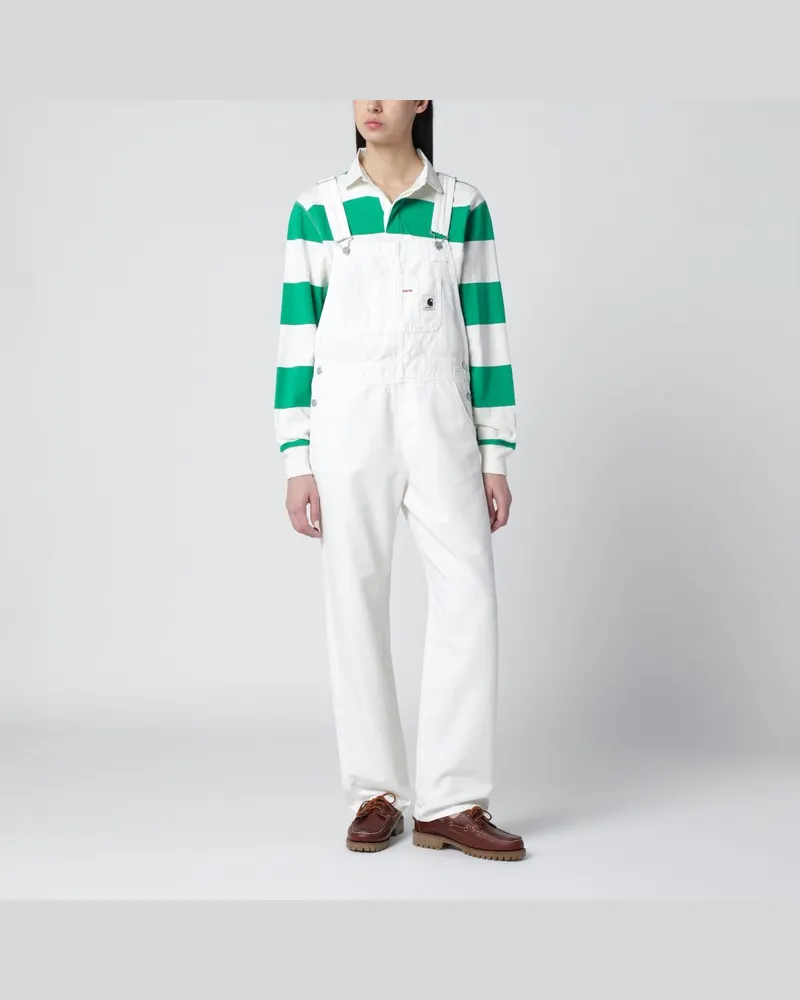 Carhartt WIP Wachsfarbene Bib Overall Straight Weiß