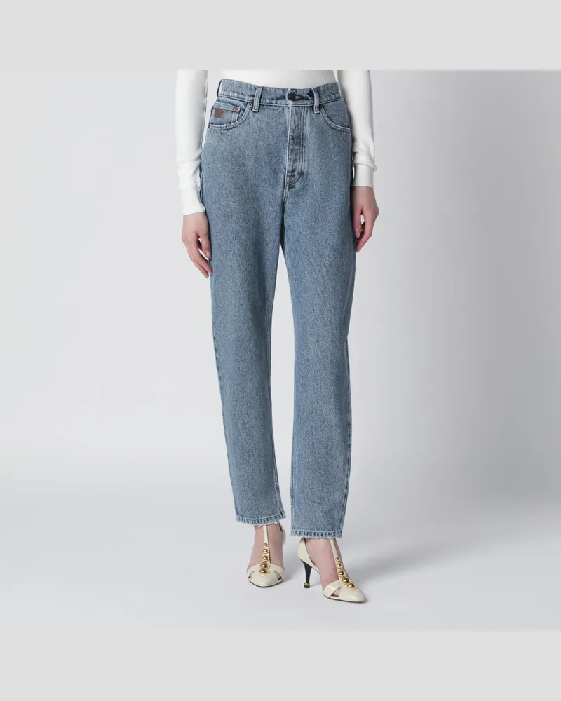 Chloé Hellindigofarbene High-Waist-Jeans mit schmalem Bein Blue
