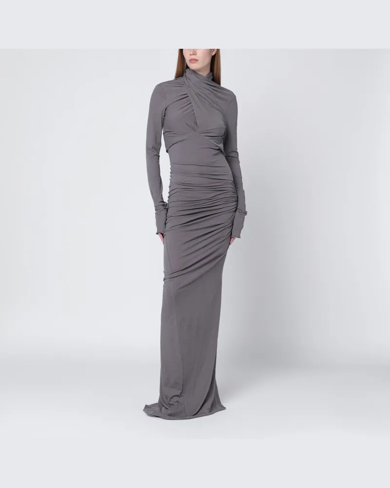 Entire Studios Langes graues drapiertes Kleid Grey