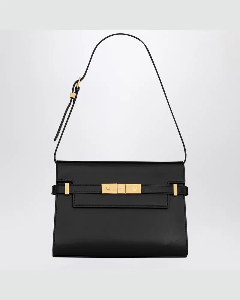 Saint Laurent Manhattan Small Tasche aus schwarzem Leder Black