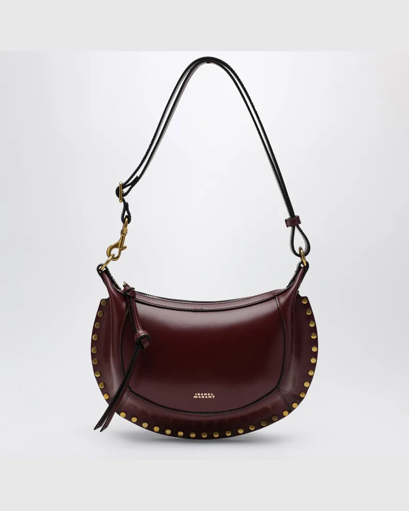 Isabel Marant Oskan Moon Schultertasche aus Kalbsleder in Burgunderrot Burgundy
