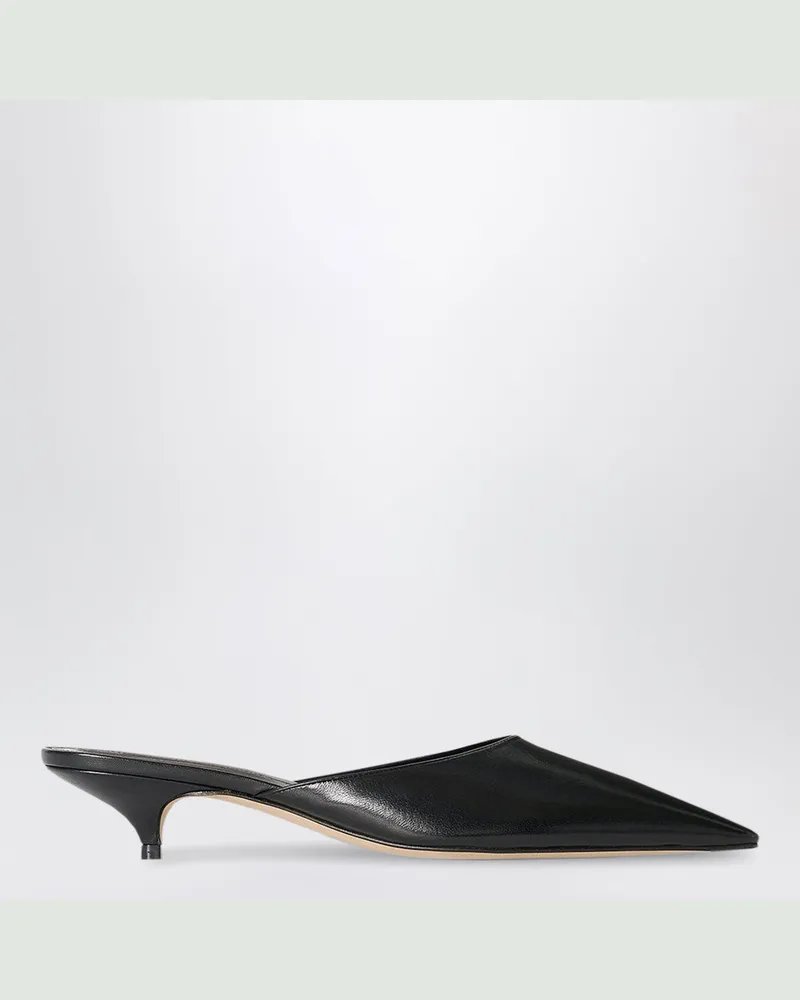 The Row Liisa Mules schwarz aus Lammleder Black