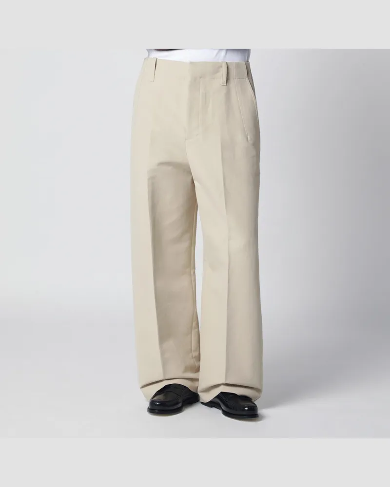 Jacquemus Beige Pastro Hose aus Baumwollcanvas 