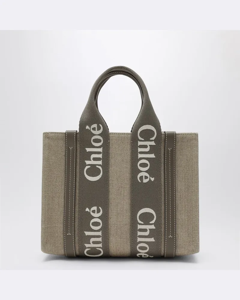 Chloé Graue Canvas-Tasche von Woody Grau