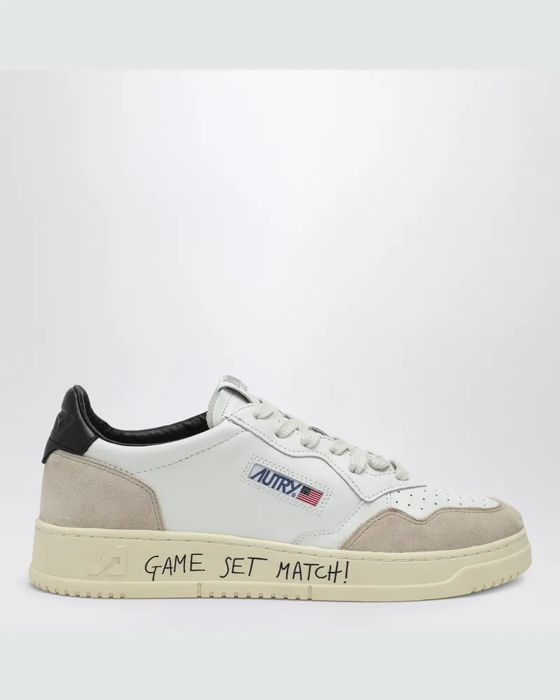 AUTRY Sneaker Medalist aus Leder und Wildleder weiß/schwarz 