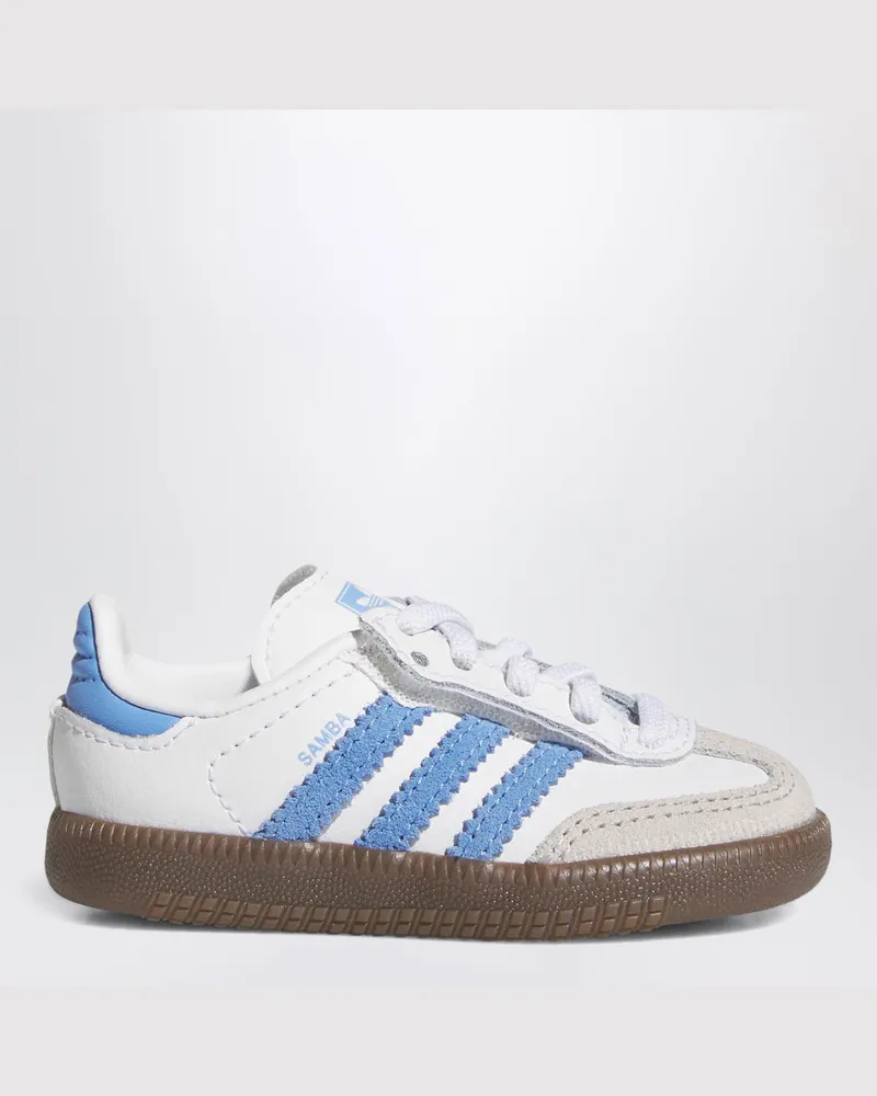 adidas OG Samba Sneaker in Weiß/Blau mit elastischen Schnürsenkeln White