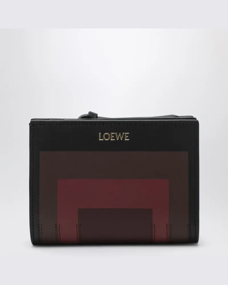 Loewe Kompakte Geldbörse Schwarz/Burgunder Schwarz