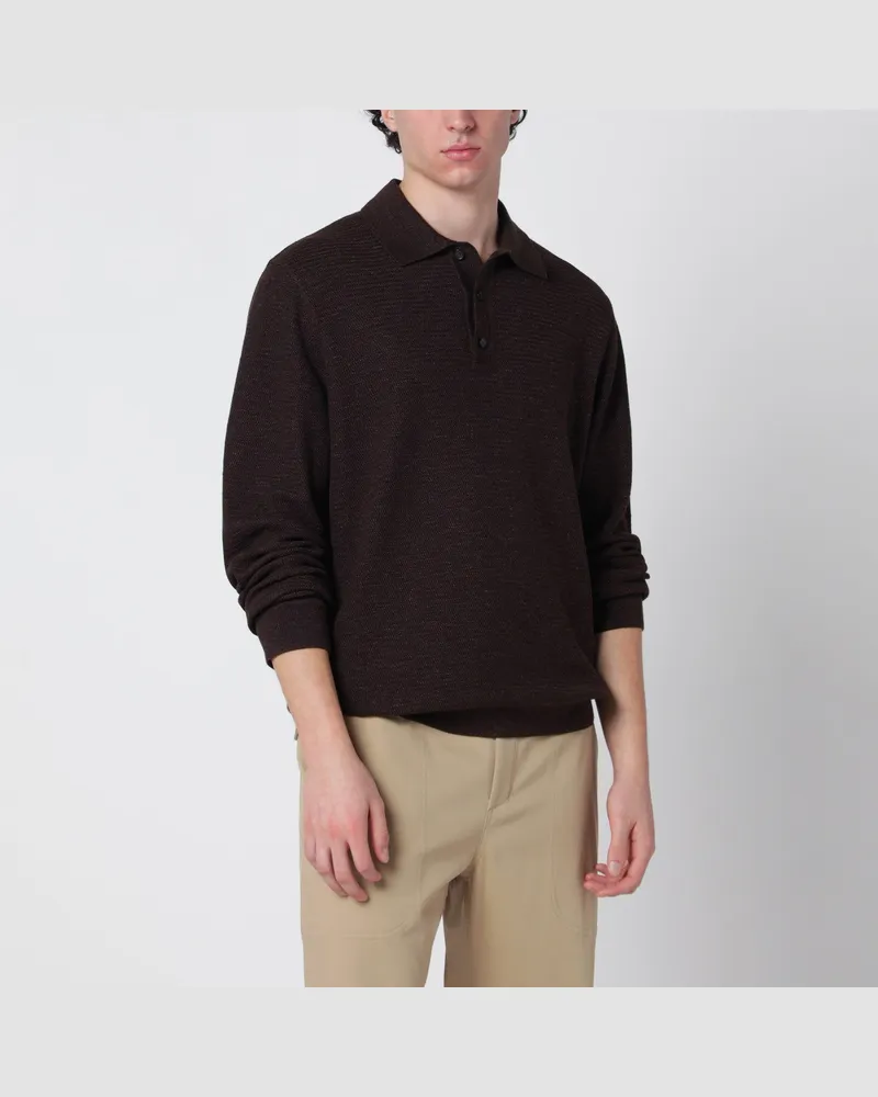 Loro Piana Gokarna-Poloshirt in Braun aus Wollmischung Brown
