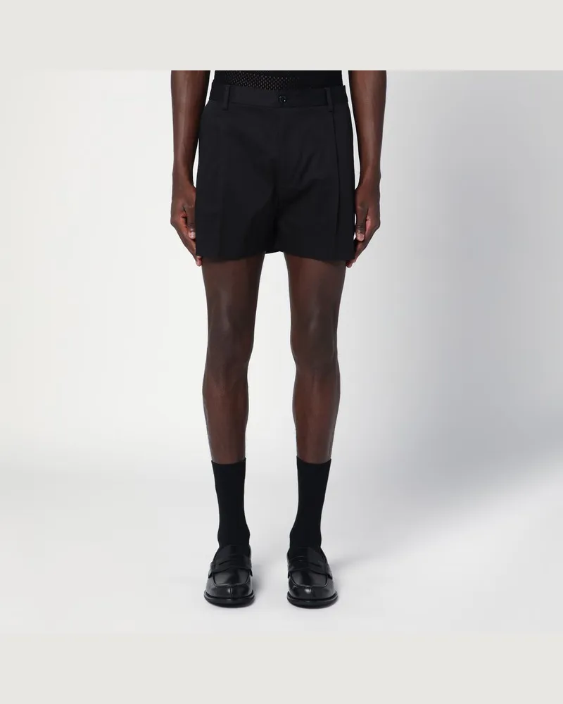 Dolce & Gabbana Schwarze Shorts aus Baumwolle Schwarz