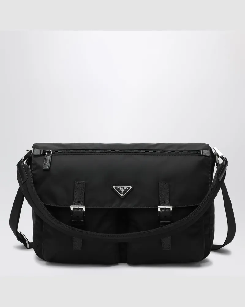 Prada Umhängetasche aus Re-Nylon in Schwarz Black