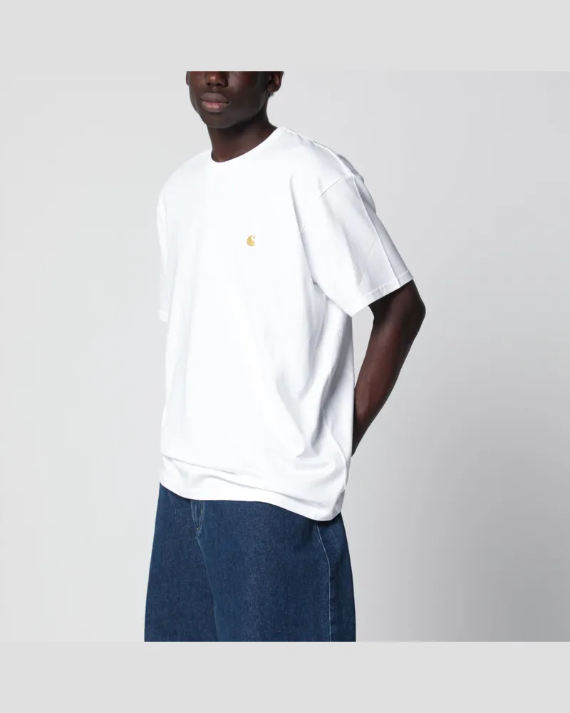 Carhartt WIP Weißes S/S Chase T-Shirt aus Baumwolle White