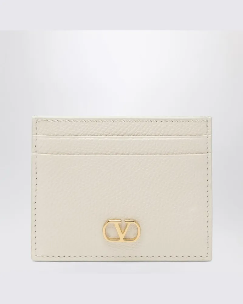 Valentino Garavani Vlogo Signature Kartenetui in Elfenbein 