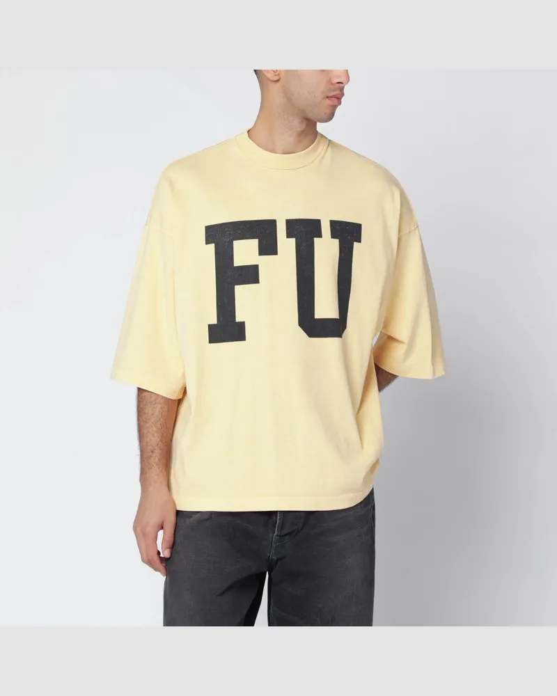 Fear of God Gelbes Oversize-T-Shirt FU Beige