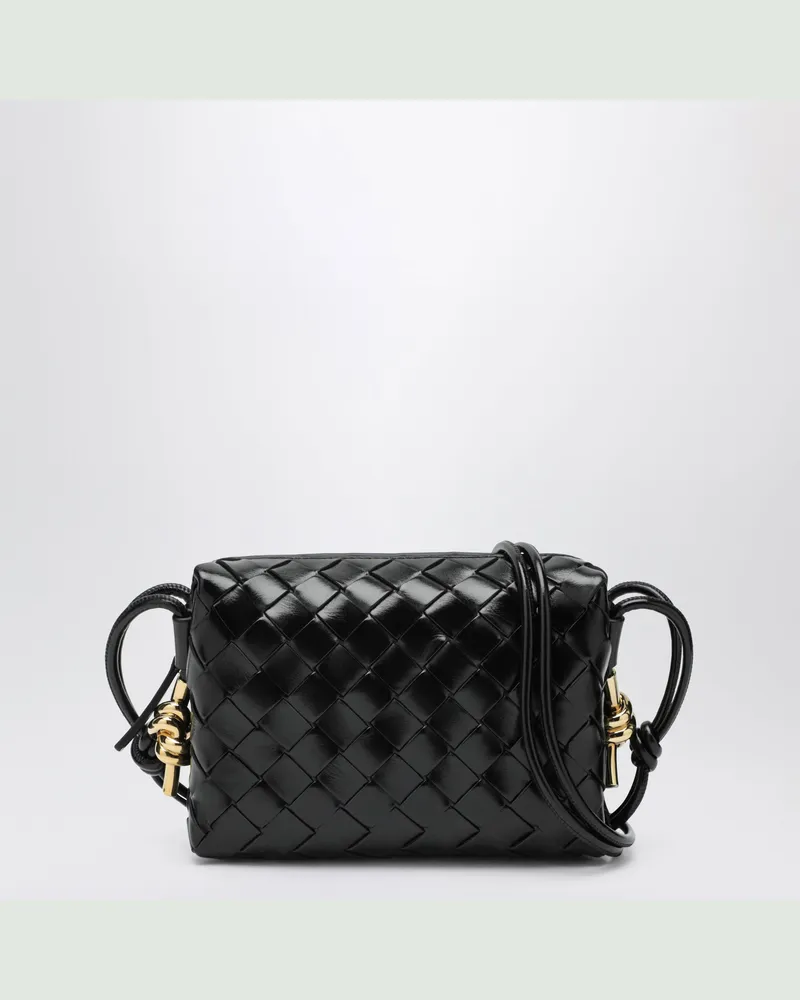 Bottega Veneta Mini Loop Metal Knot Tasche in Schwarz Black