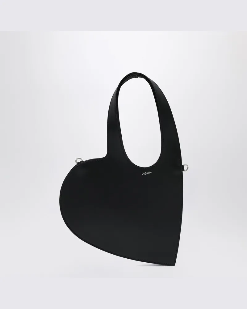 COPERNI Mini Heart Bag aus schwarzem Leder Schwarz