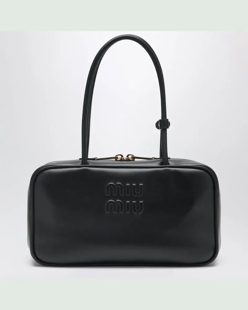 Miu Miu Beau Medium Tasche aus schwarzem Leder Black