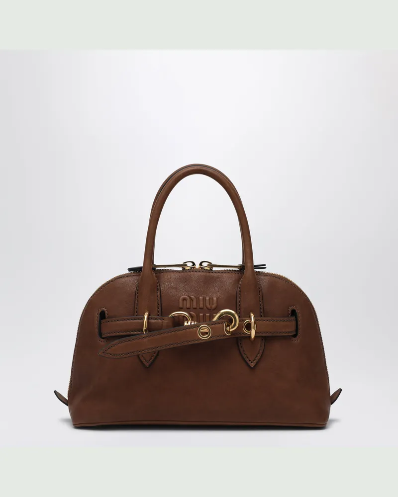 Miu Miu Aventure Oak Tasche aus Nappaleder Brown