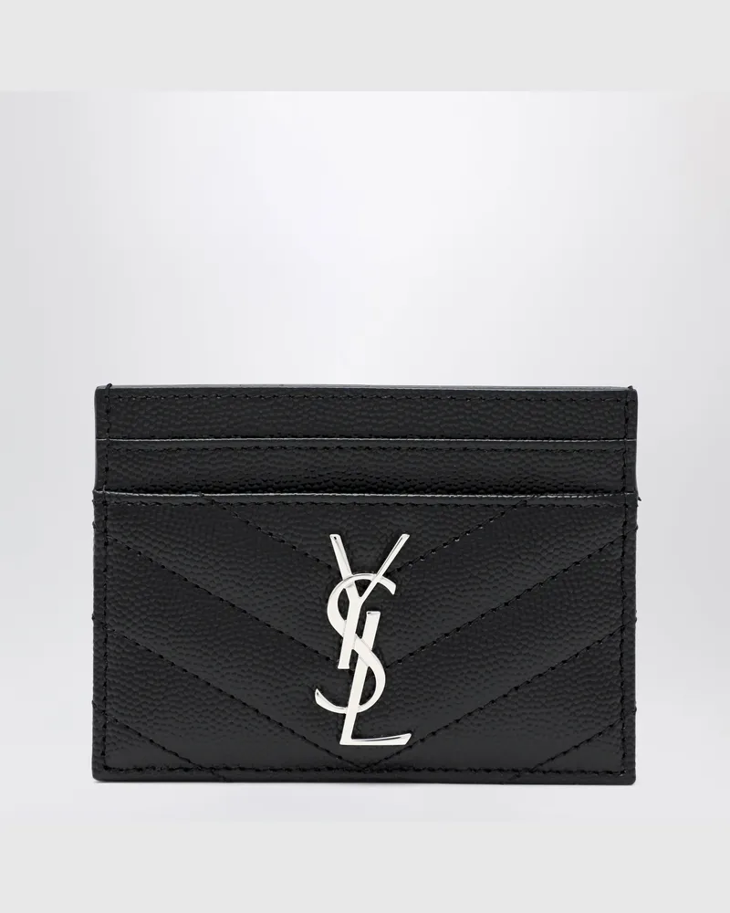 Saint Laurent Cassandre-Kartenhalter schwarz Black