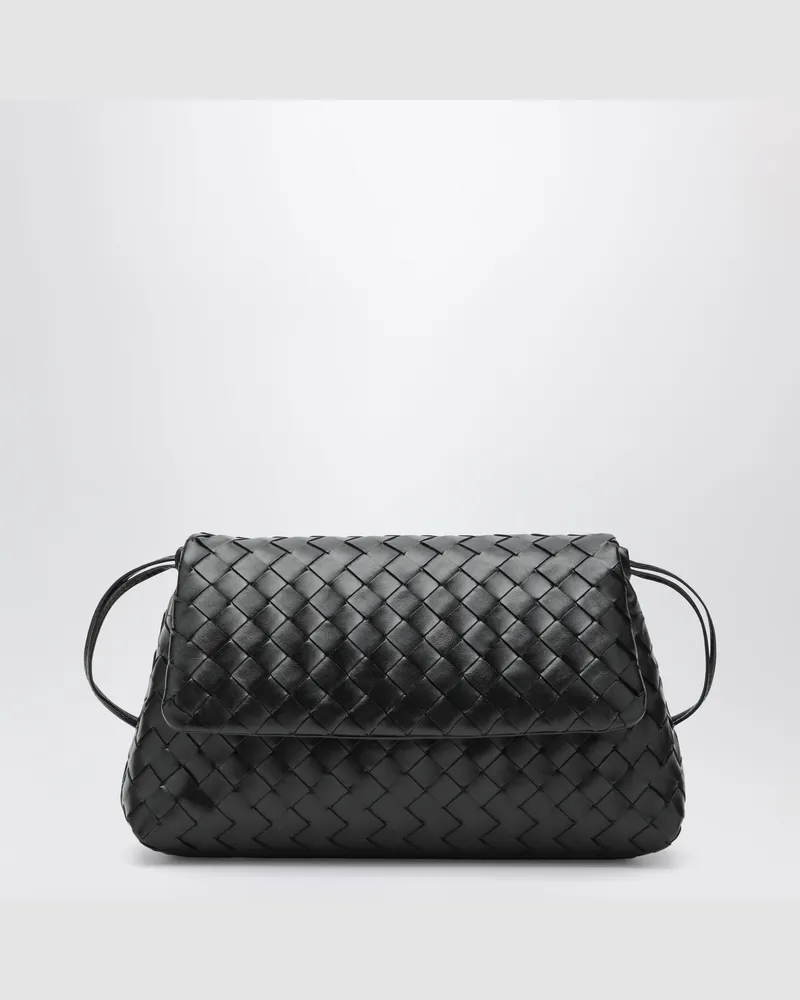 Bottega Veneta Schwarze Clutch Giorno aus Intrecciato Black