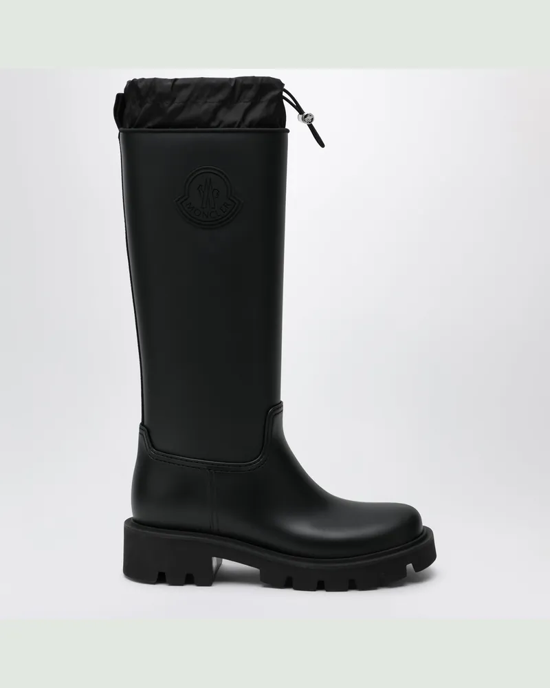 Moncler Kickstream High Regenstiefel aus PVC/Nylon, schwarz Black