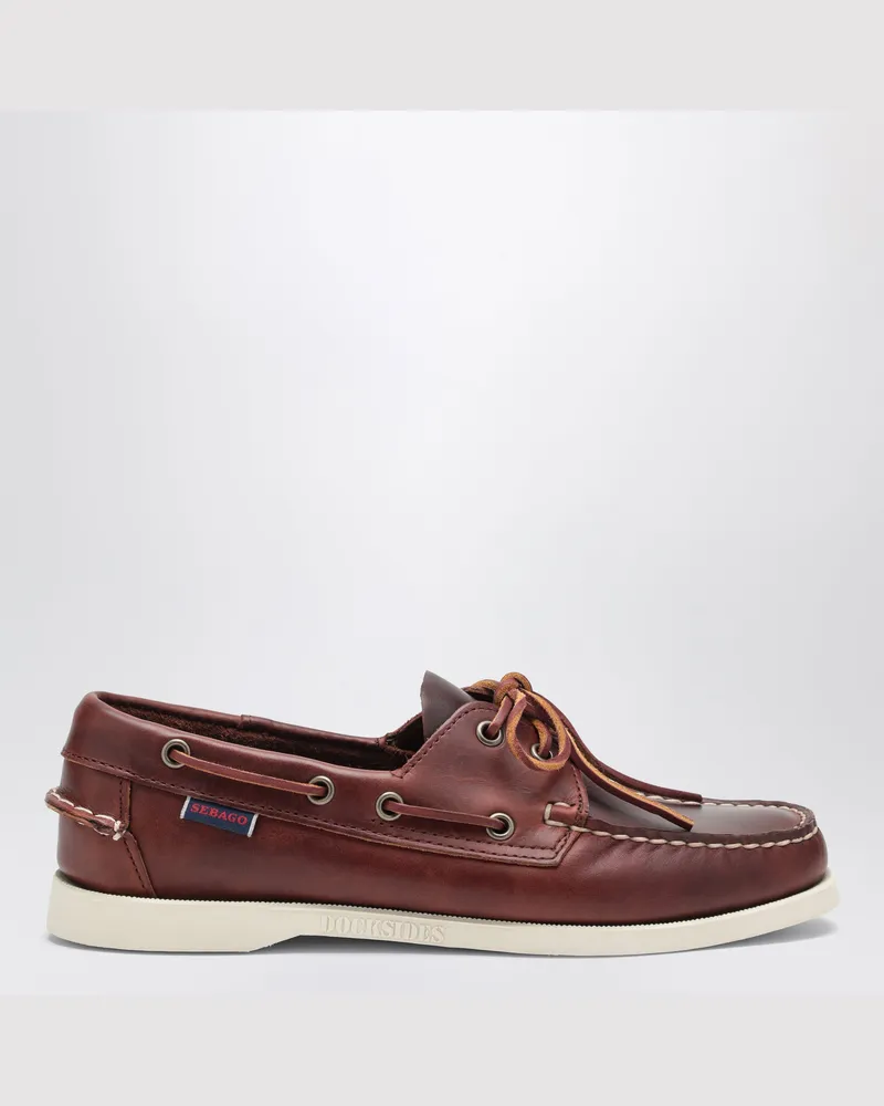Sebago Moccasin Docksides Portland gewachst braun Brown