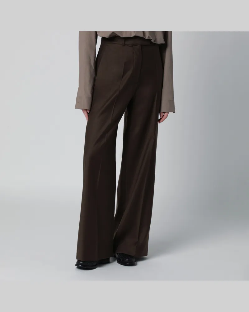 FRANKIE Shop Braune Brickell-Flanellhose Brown