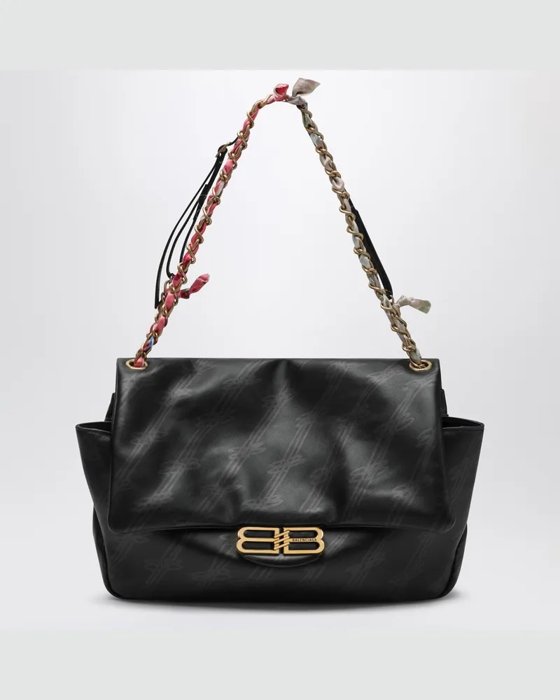 Balenciaga Mittlere Darling Umhängetasche mit Kette in Schwarz 
