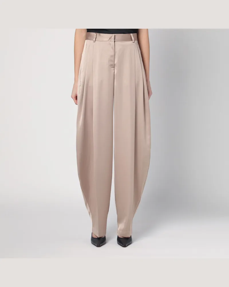 ANDAMANE Weit geschnittene Greige-Hose Beige