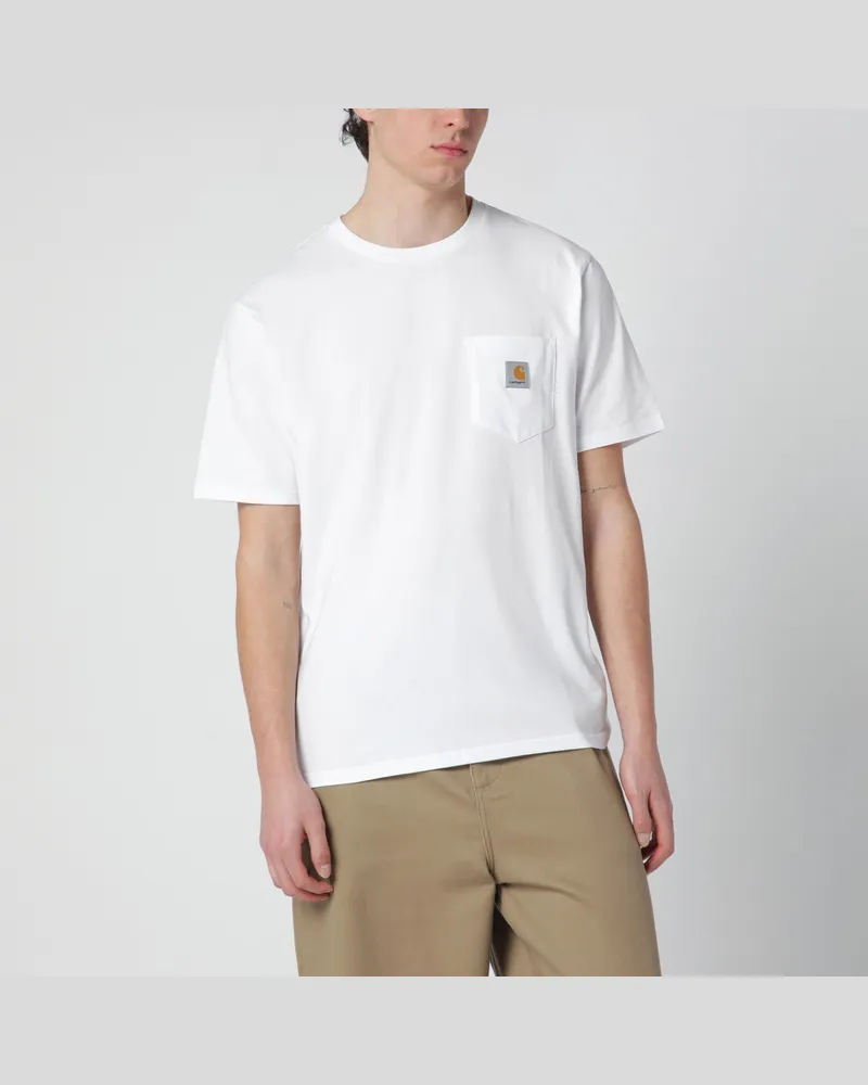 Carhartt WIP Weißes S/S Pocket T-Shirt White