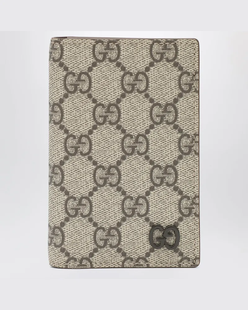 Gucci Portemonnaie aus GG Supreme-Stoff in Beige/Ebenholz Beige