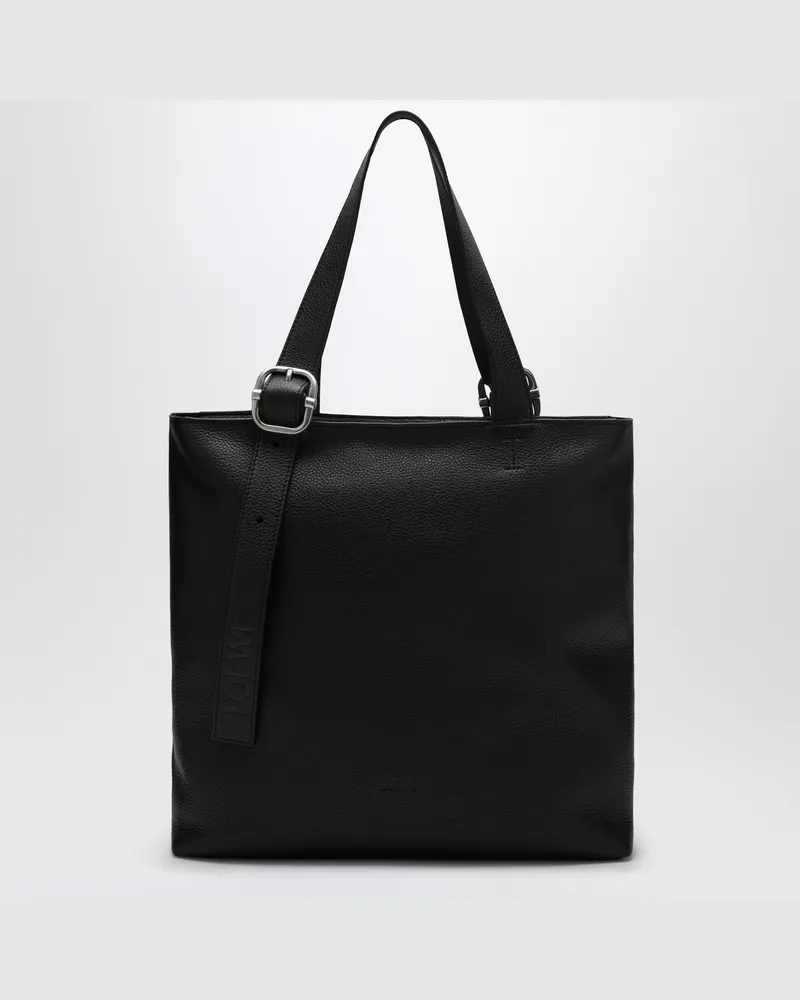 Loewe Loop Zip Tote Tasche aus weichem schwarzem Leder Black