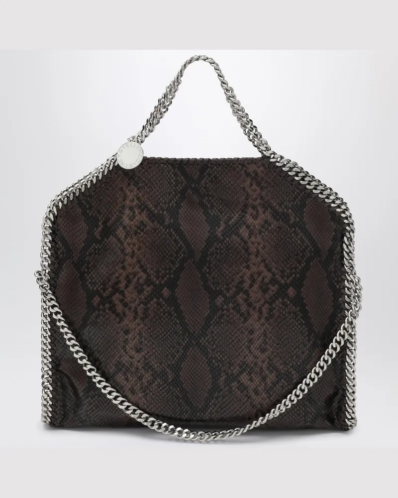 Stella McCartney Falabella Tote Fold Over mit Schlangenprint Braun